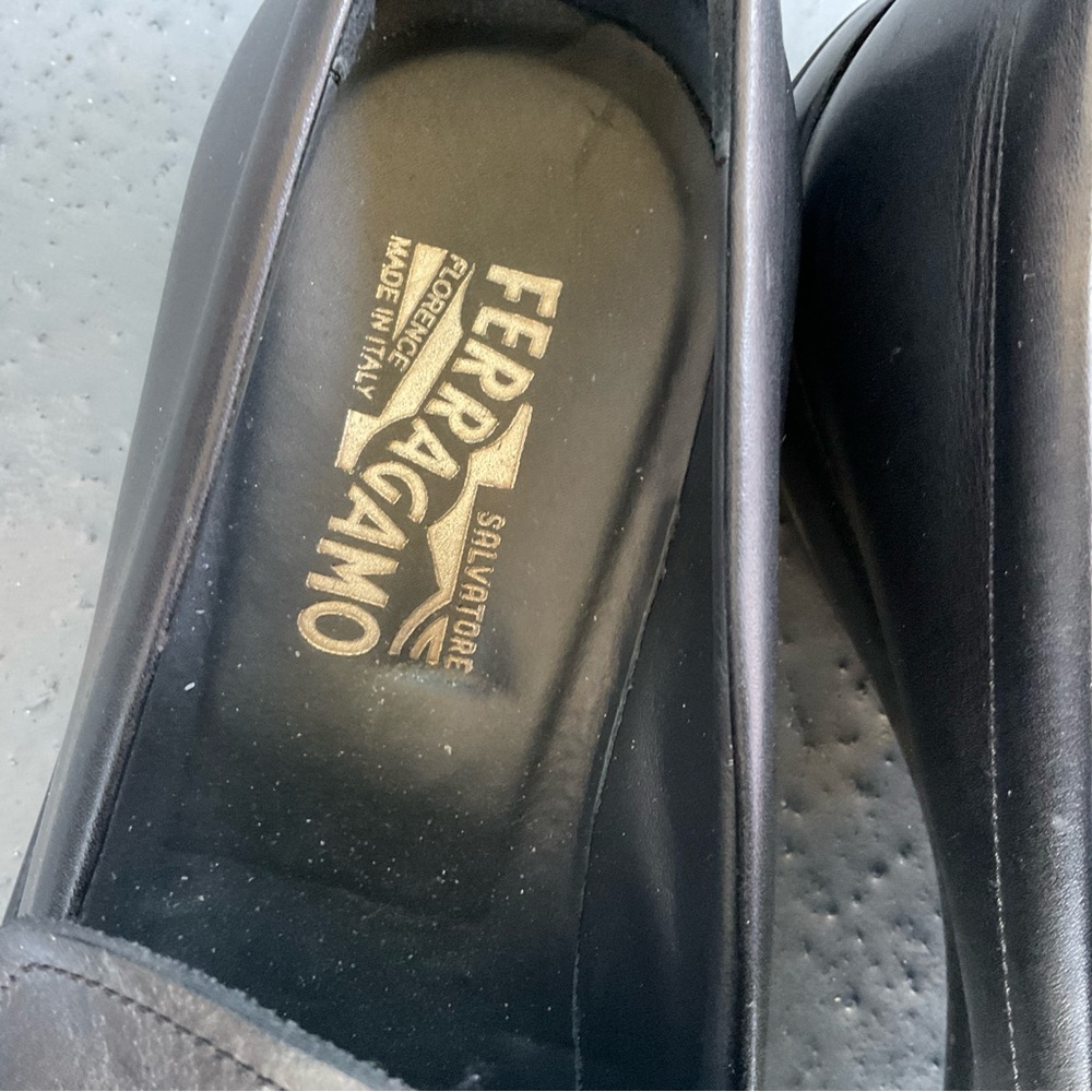 Salvatore Ferragamo Leather Loafers- Black size 12 - Picture 10 of 12